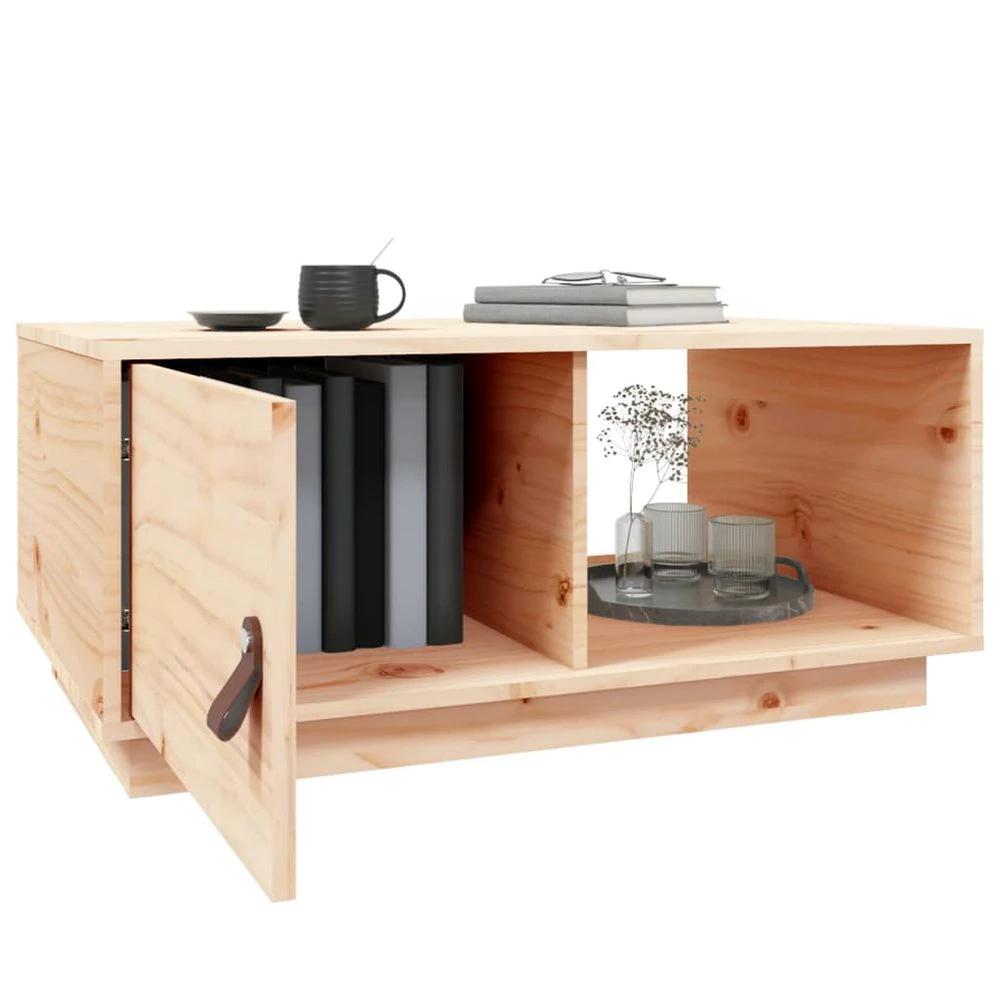 Coffee Table 80x50x35.5 cm vidaXL Solid Wood Pine by vidaXL