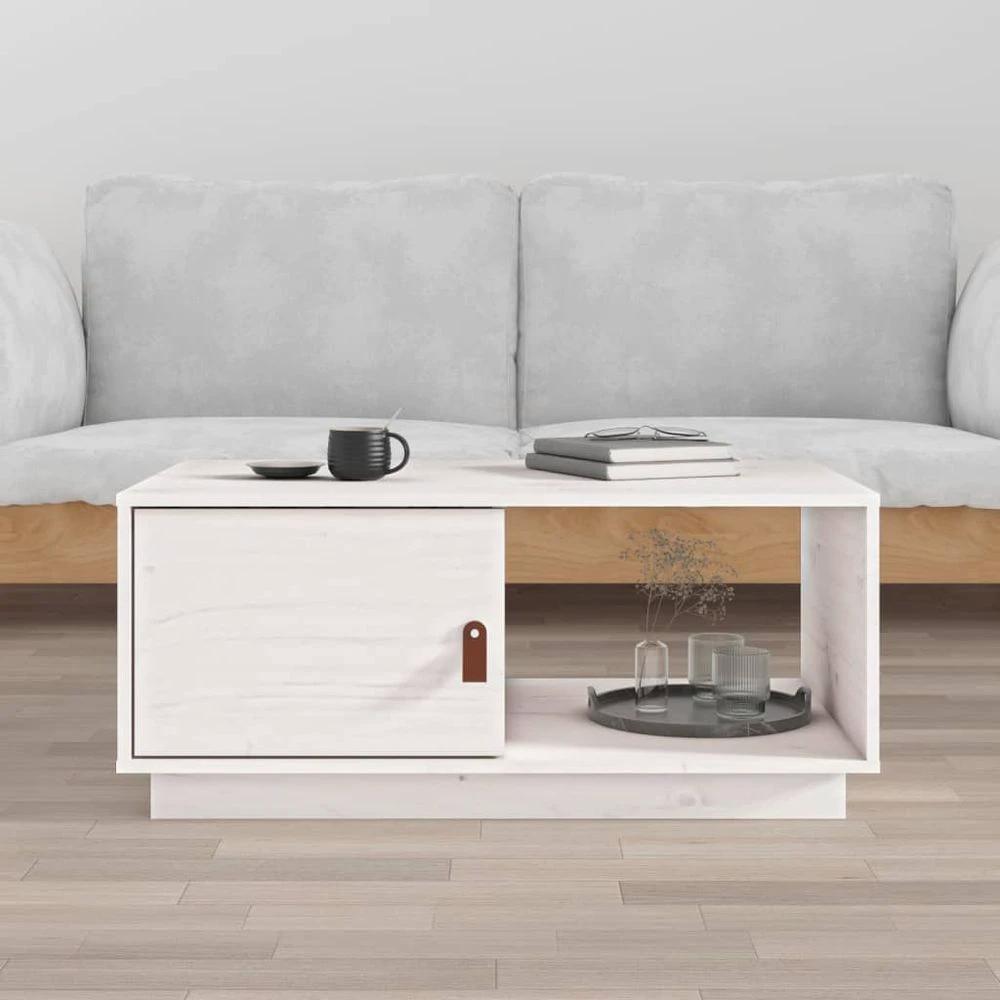 Coffee Table 80x50x35.5 cm vidaXL Solid Wood Pine by vidaXL