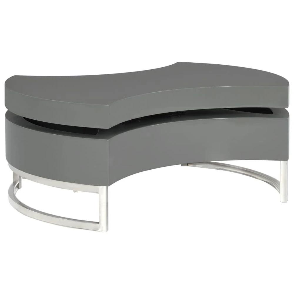 Coffee Table Shape-adjustable vidaXL High Gloss White by vidaXL