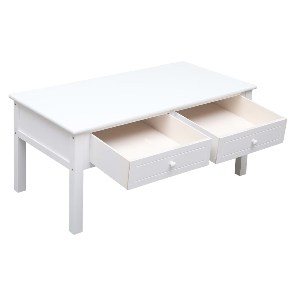 vidaXL Coffee Table White 100x50x45 cm Wood vidaXL - Coffee Tables Coffee Table