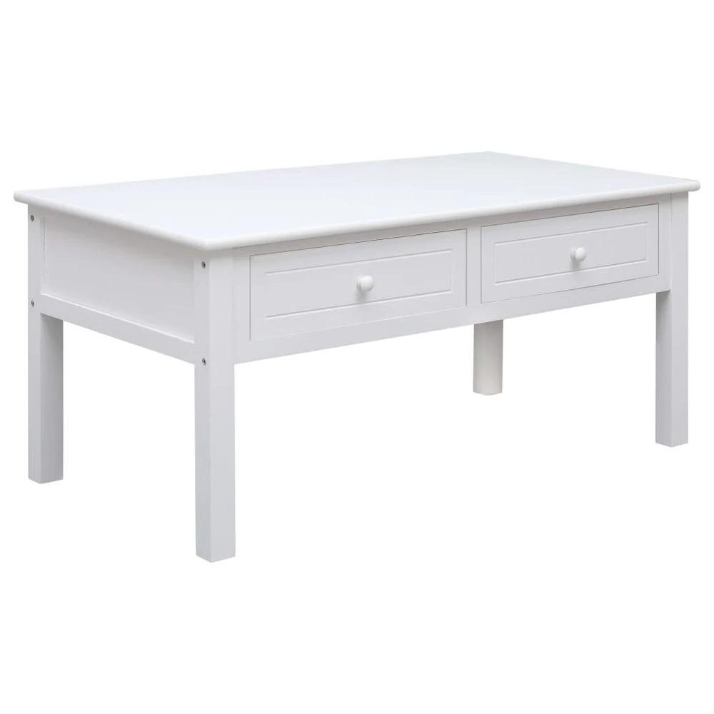 Coffee Table White 100x50x45 cm Wood vidaXL by vidaXL