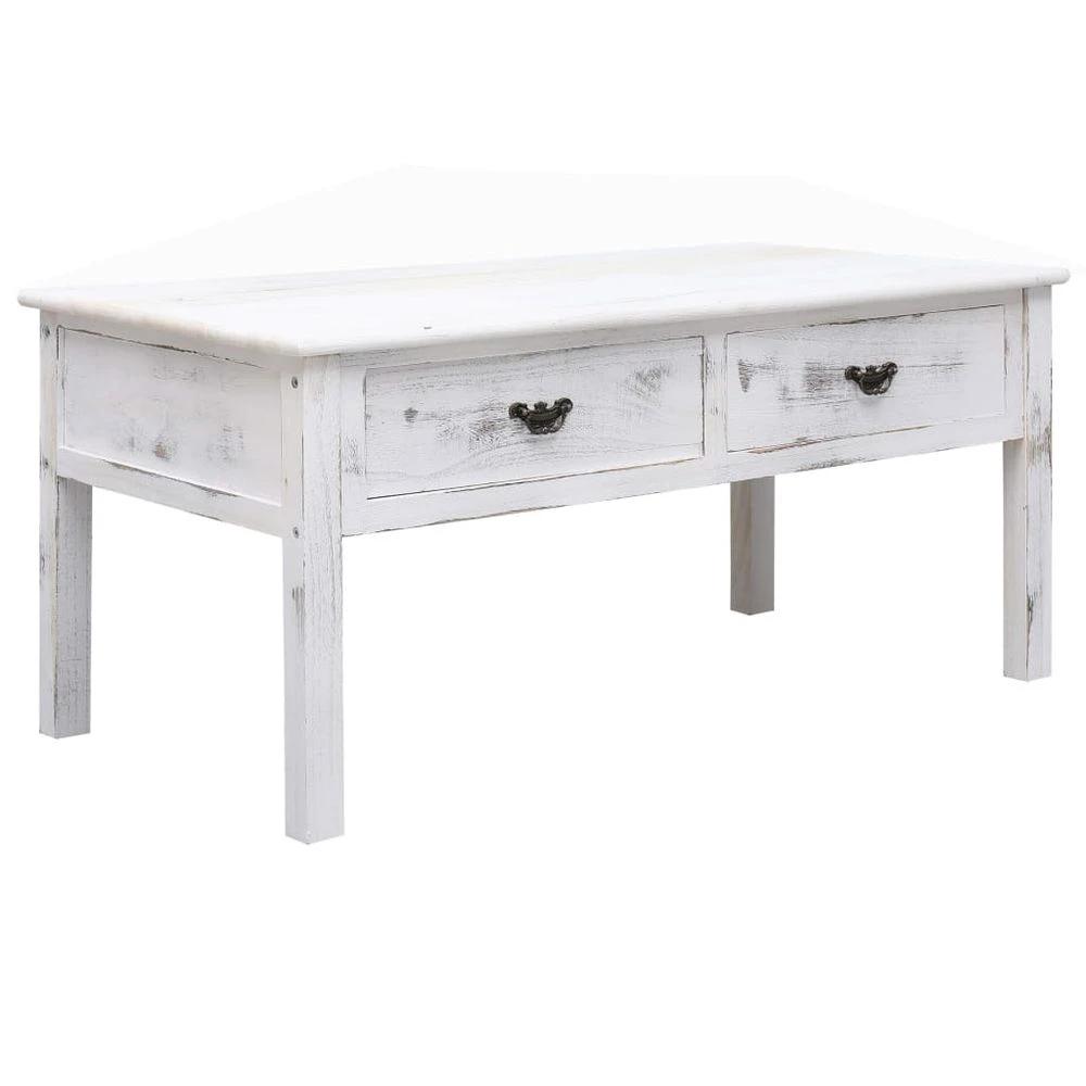 Coffee Table White 100x50x45 cm Wood vidaXL by vidaXL