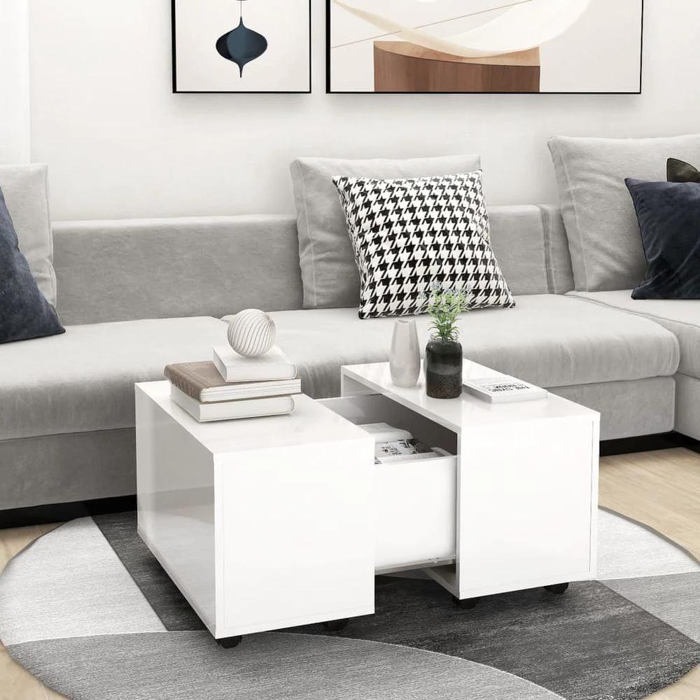 vidaXL Coffee Table White 60x60x38 cm vidaXL Engineered Wood - Coffee Tables Coffee Table
