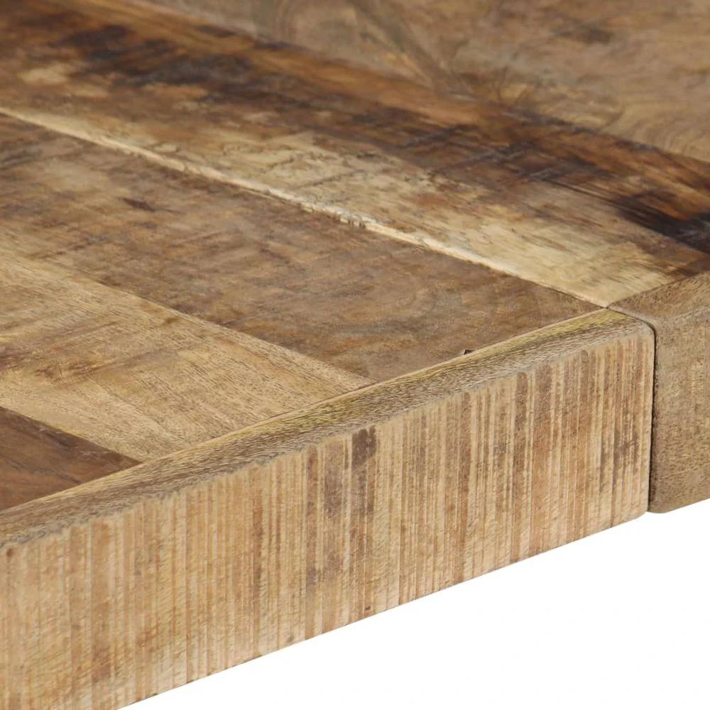Coffee Table 140x140x40 cm vidaXL Rough Mango Wood by vidaXL