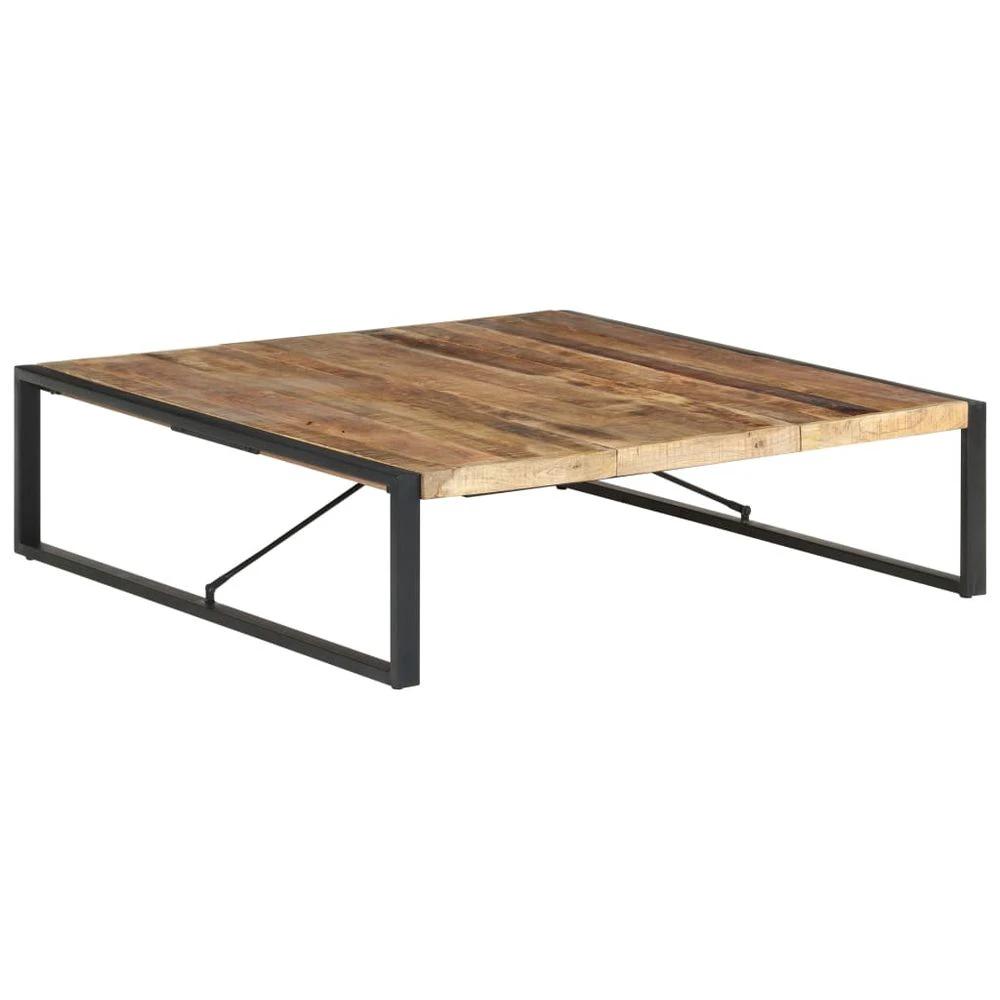 Coffee Table 140x140x40 cm vidaXL Rough Mango Wood by vidaXL
