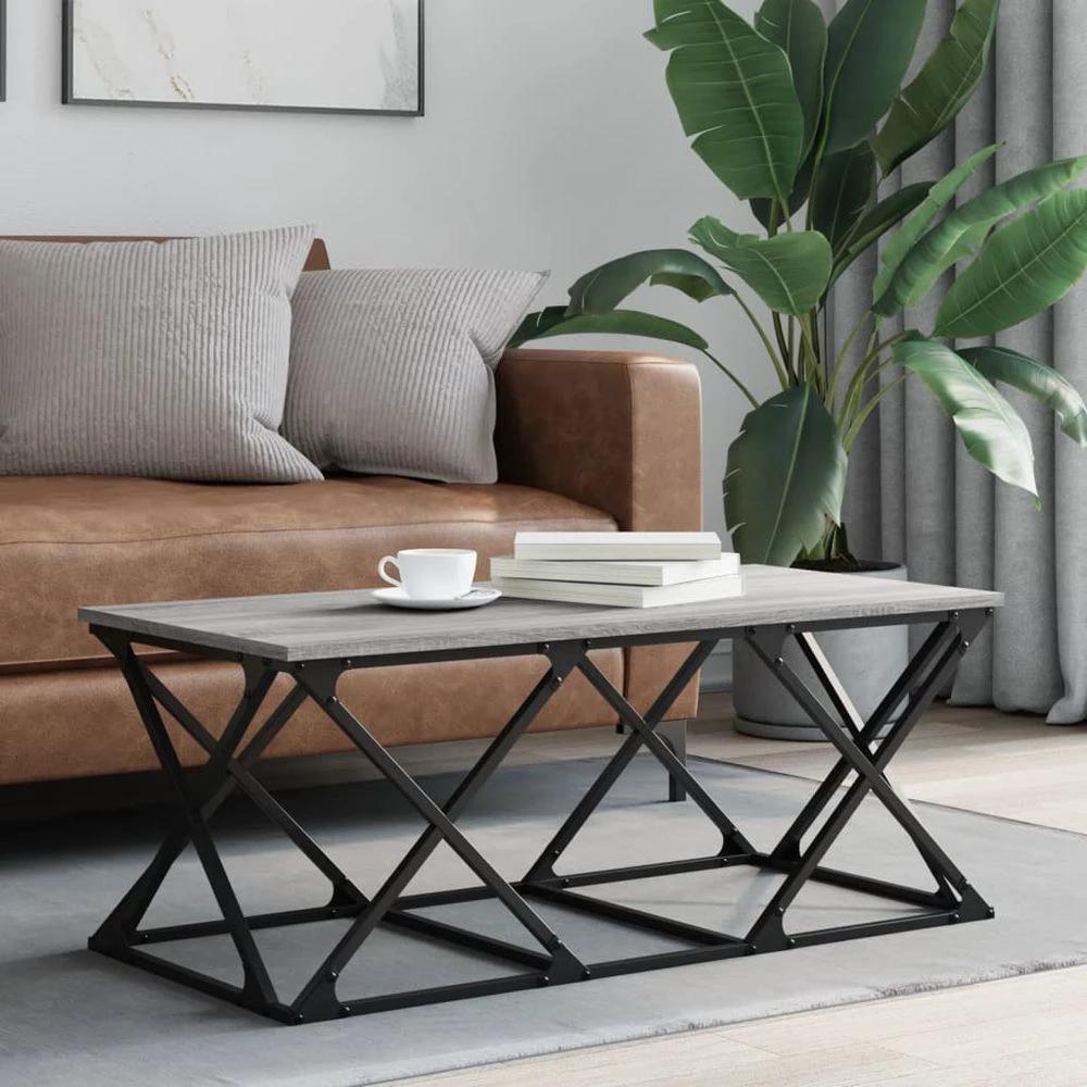 Coffee Table Black 100x49x40 cm vidaXL Engineered Wood by vidaXL