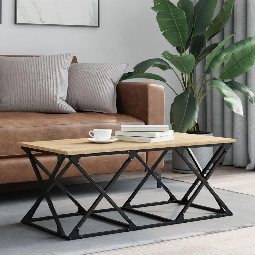 Coffee Table Black 100x49x40 cm vidaXL Engineered Wood by vidaXL