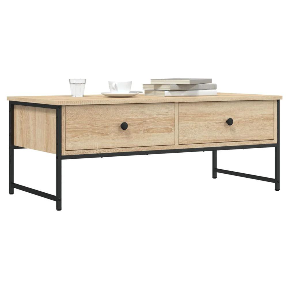 vidaXL Coffee Table Black 101x49x39.5 cm vidaXL Engineered Wood - Coffee Tables Coffee Table
