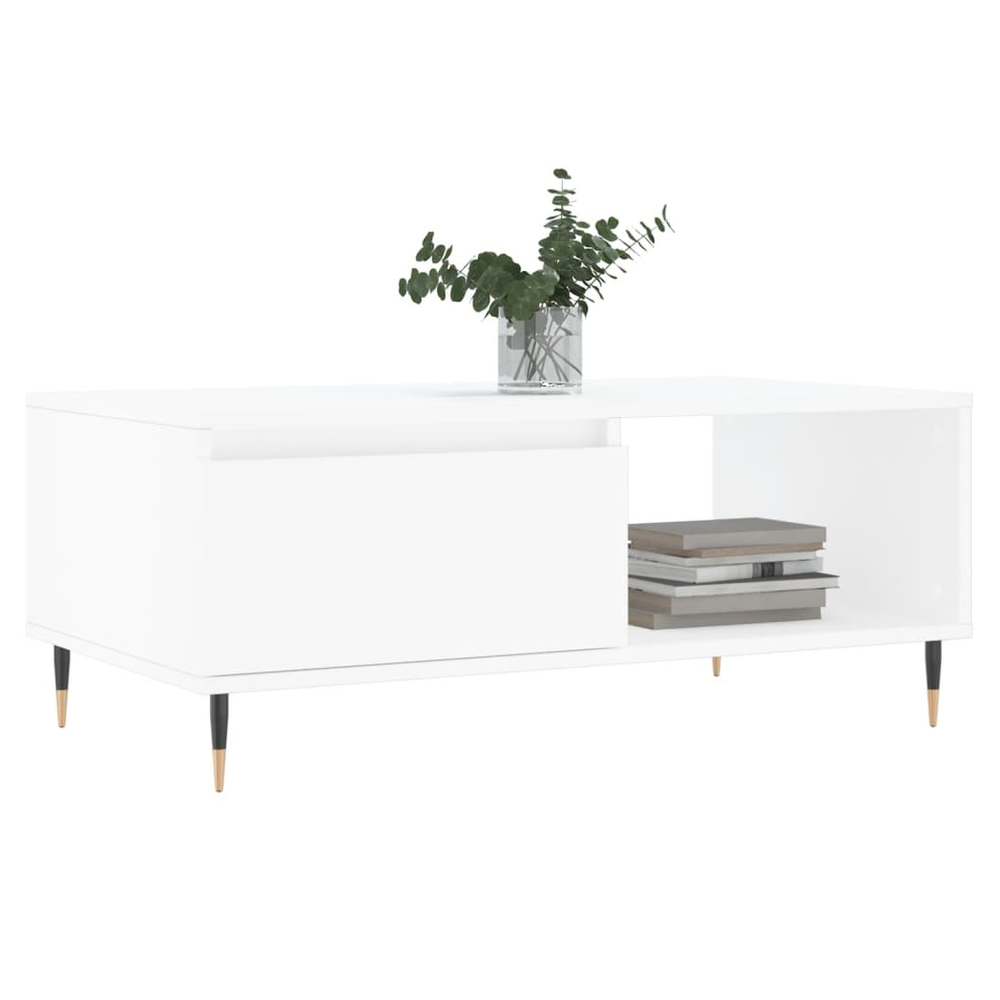 vidaXL Coffee Table White 90x50x36.5 cm vidaXL - Engineered Wood - Coffee Tables Coffee Table