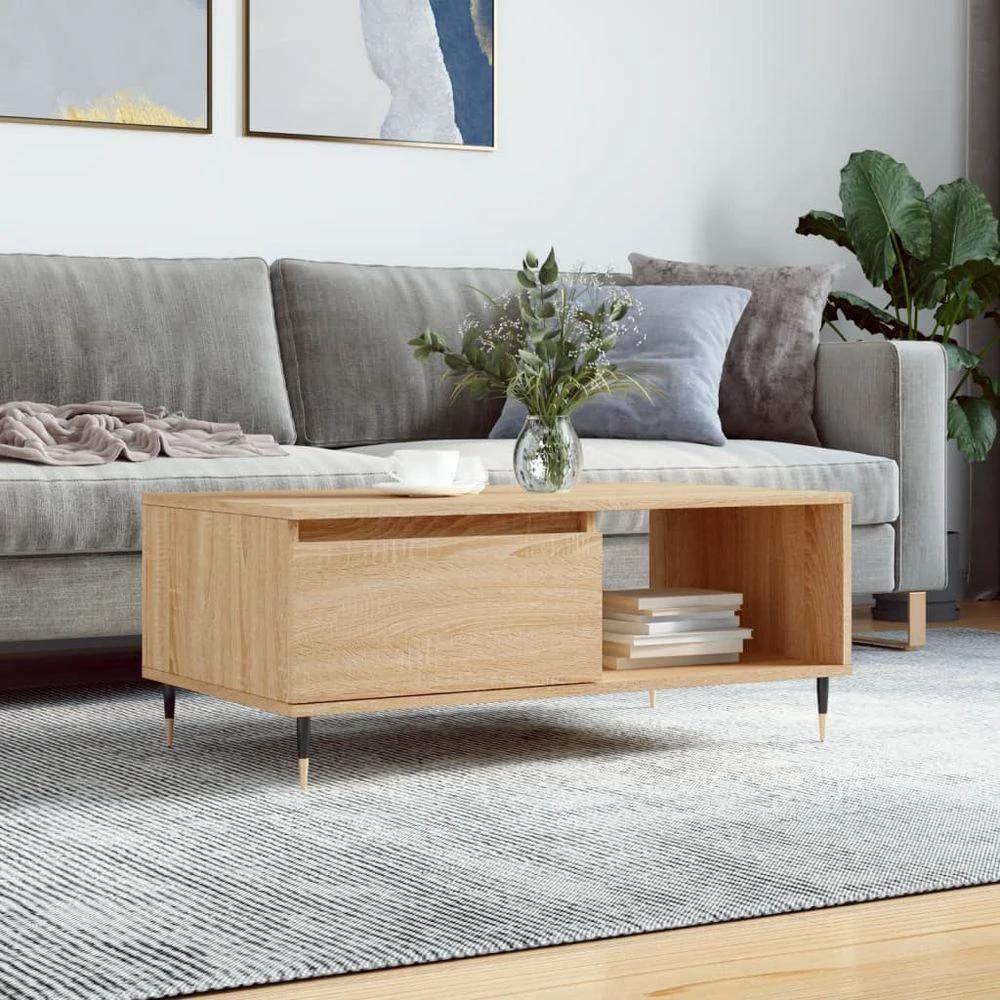 vidaXL Coffee Table White 90x50x36.5 cm vidaXL - Engineered Wood - Coffee Tables Coffee Table