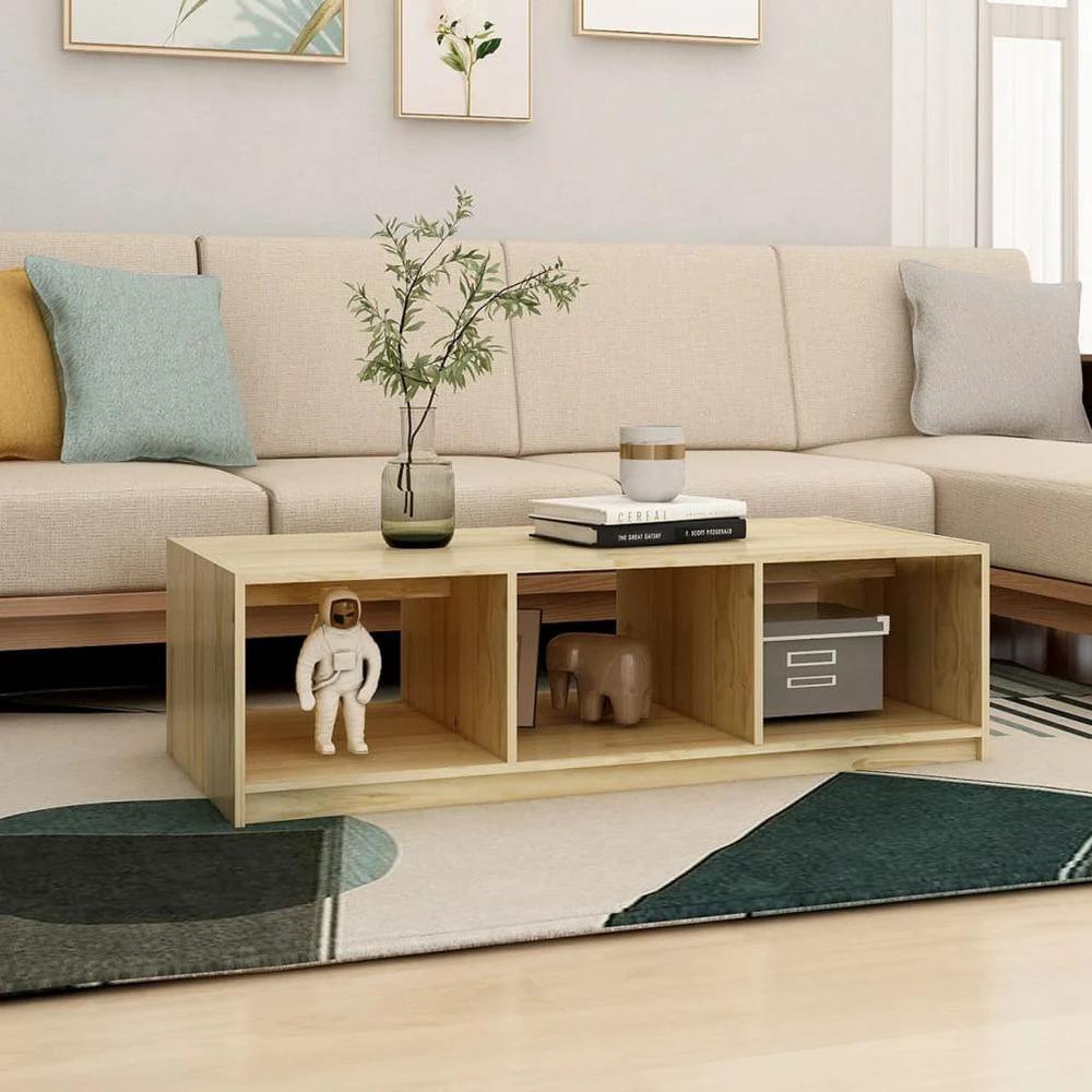 Coffee Table 110x50x34 cm vidaXL Solid Pinewood by vidaXL