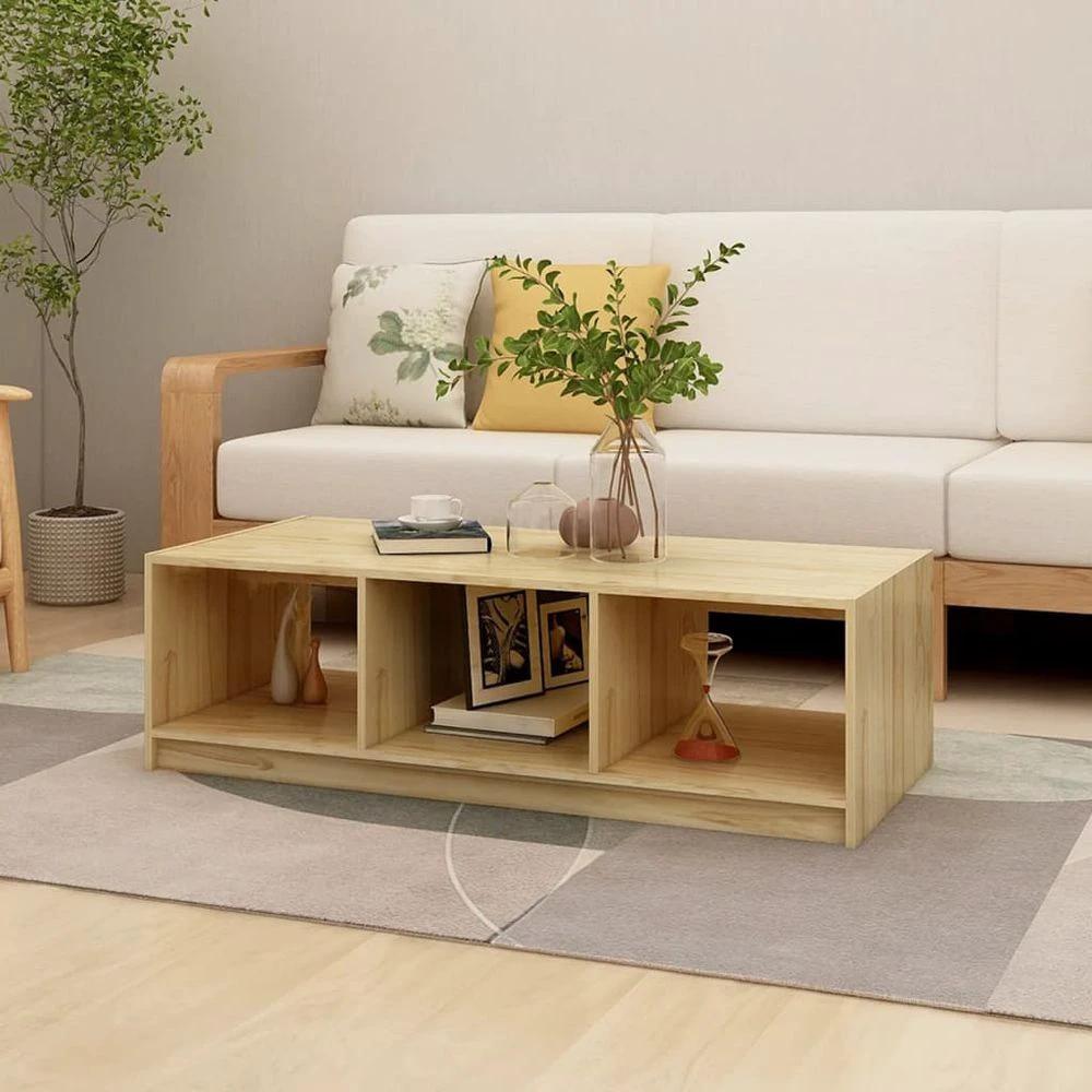 Coffee Table 110x50x34 cm vidaXL Solid Pinewood by vidaXL