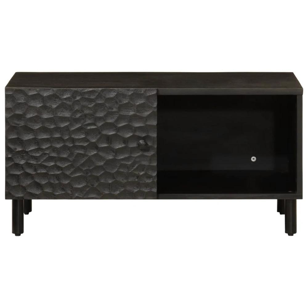 Coffee Table Black 80x50x40 cm vidaXL Solid Wood Mango by vidaXL
