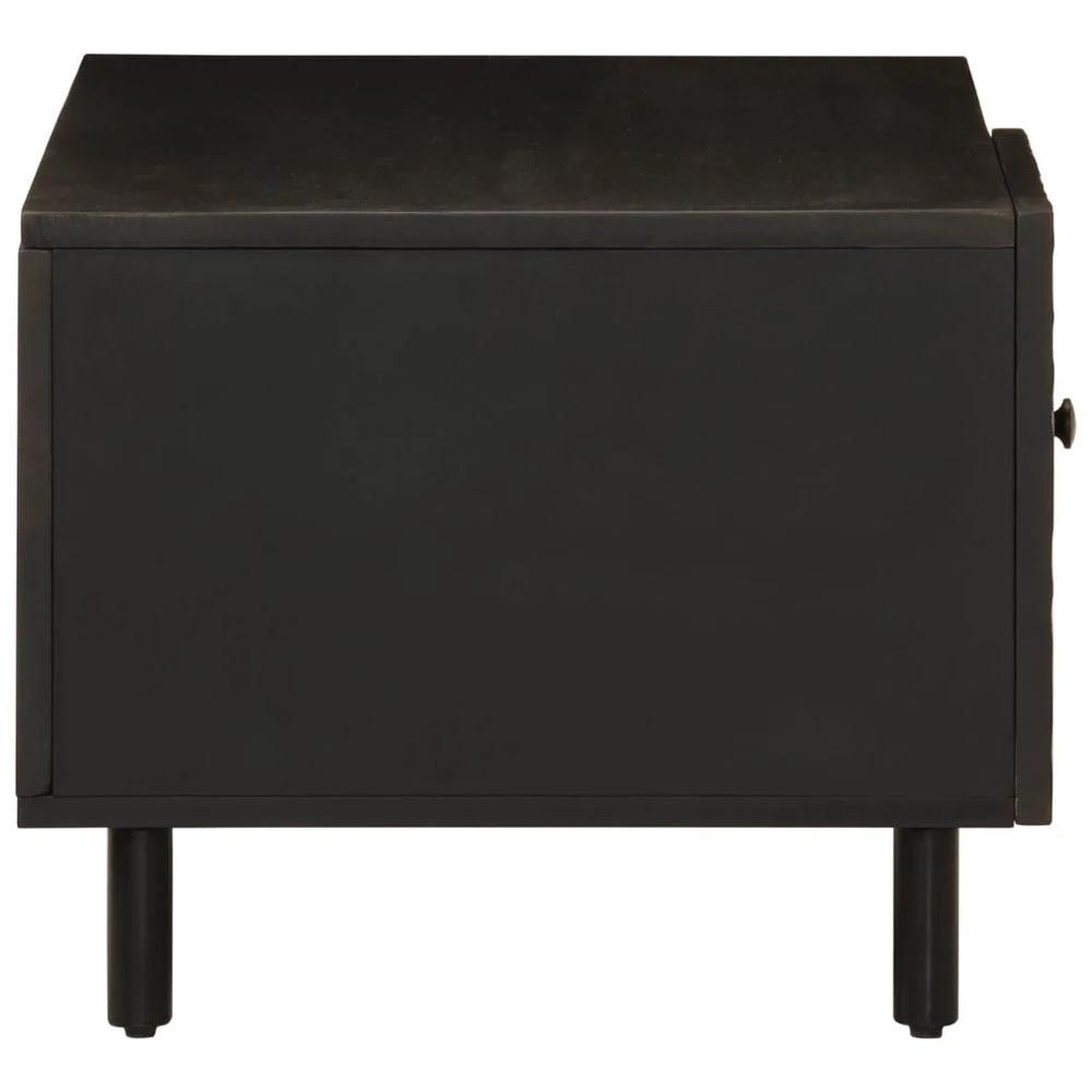 Coffee Table Black 80x50x40 cm vidaXL Solid Wood Mango by vidaXL