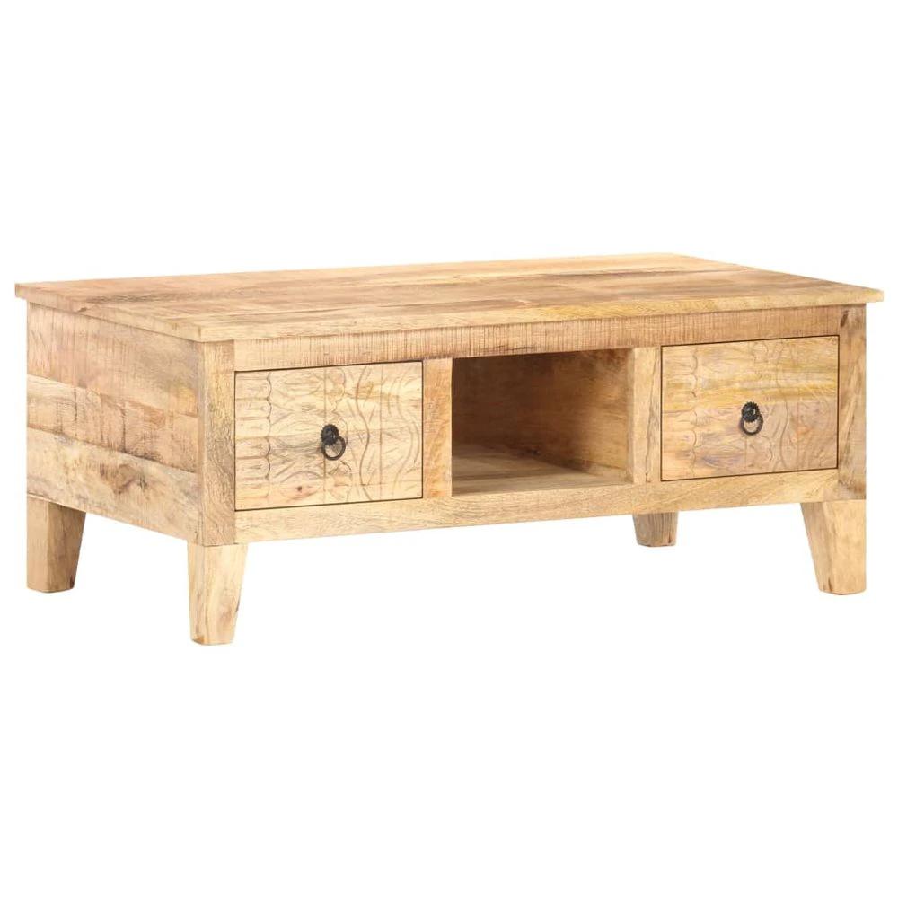 Coffee Table 100x55x40 cm vidaXL Rough Acacia Wood by vidaXL