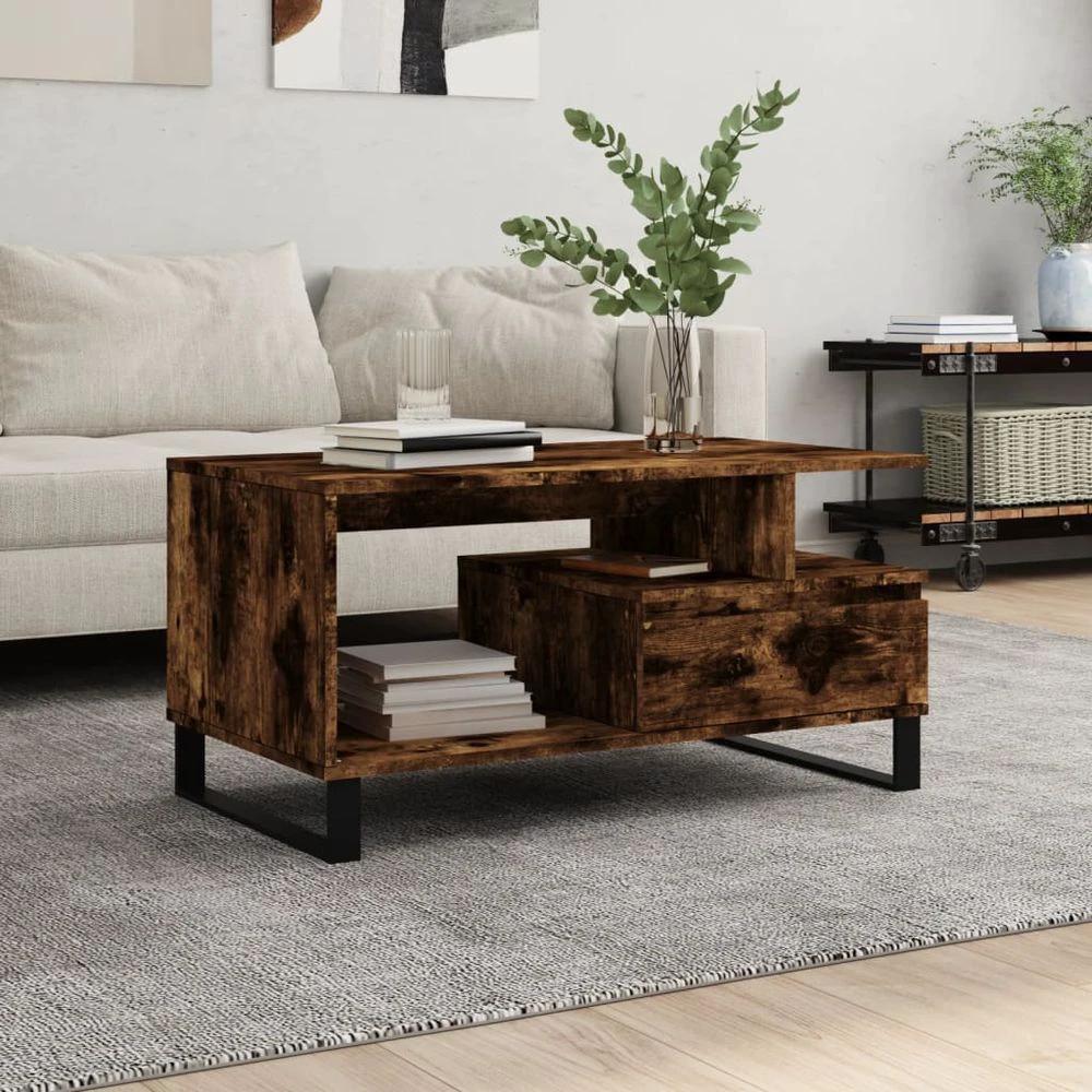 vidaXL Coffee Table Black 90x49x45 cm vidaXL Engineered Wood - Coffee Tables Coffee Table