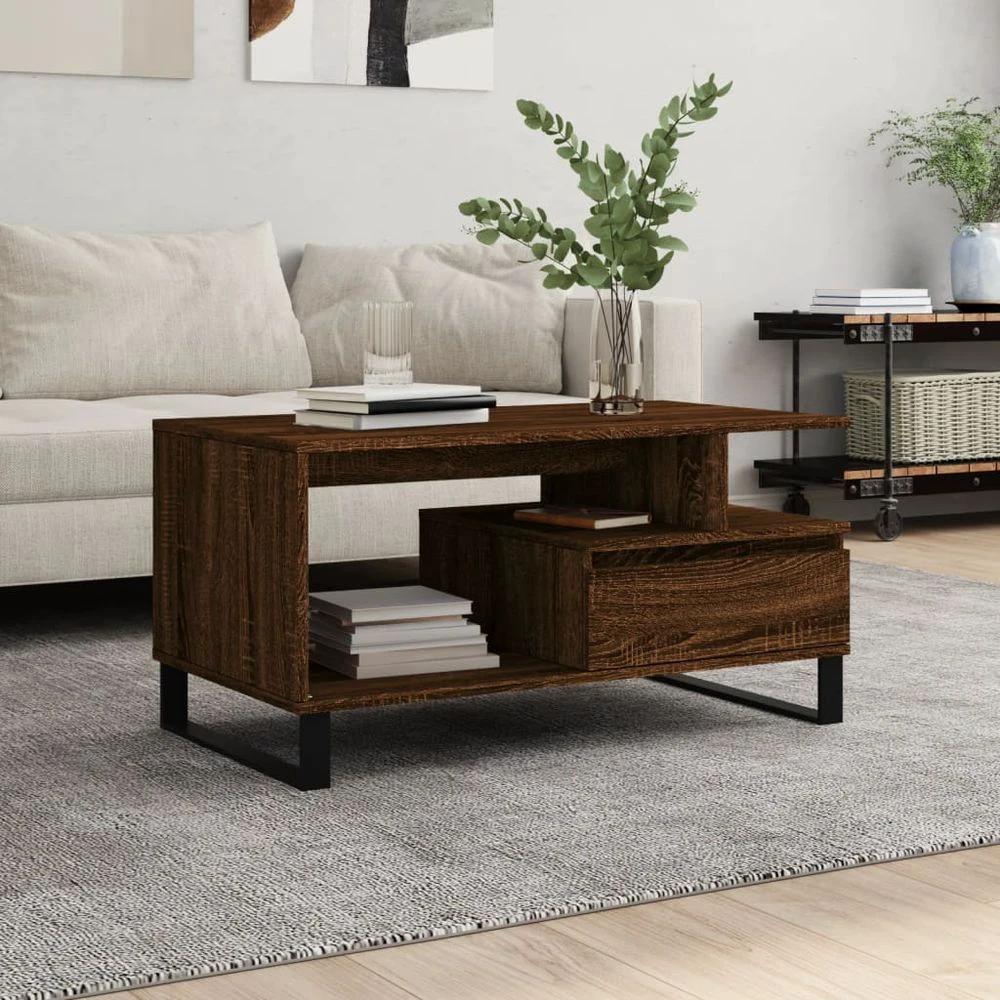 vidaXL Coffee Table Black 90x49x45 cm vidaXL Engineered Wood - Coffee Tables Coffee Table