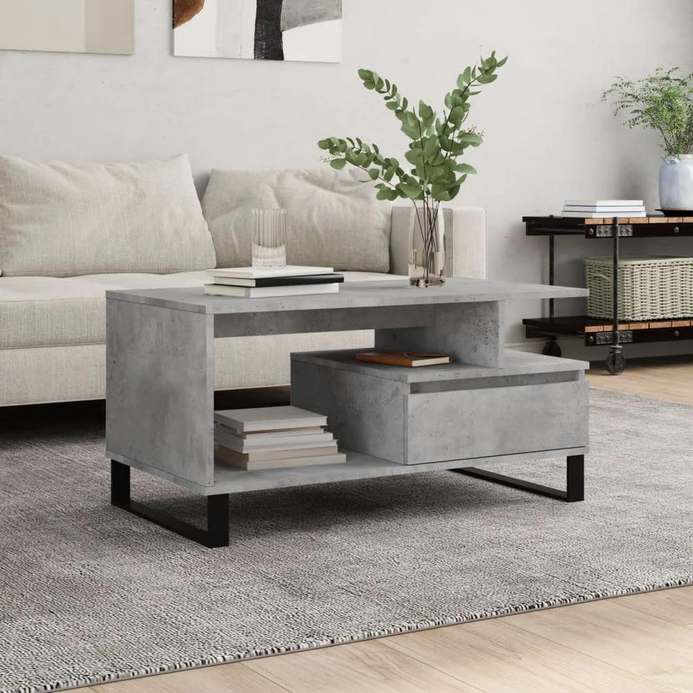 vidaXL Coffee Table Black 90x49x45 cm vidaXL Engineered Wood - Coffee Tables Coffee Table