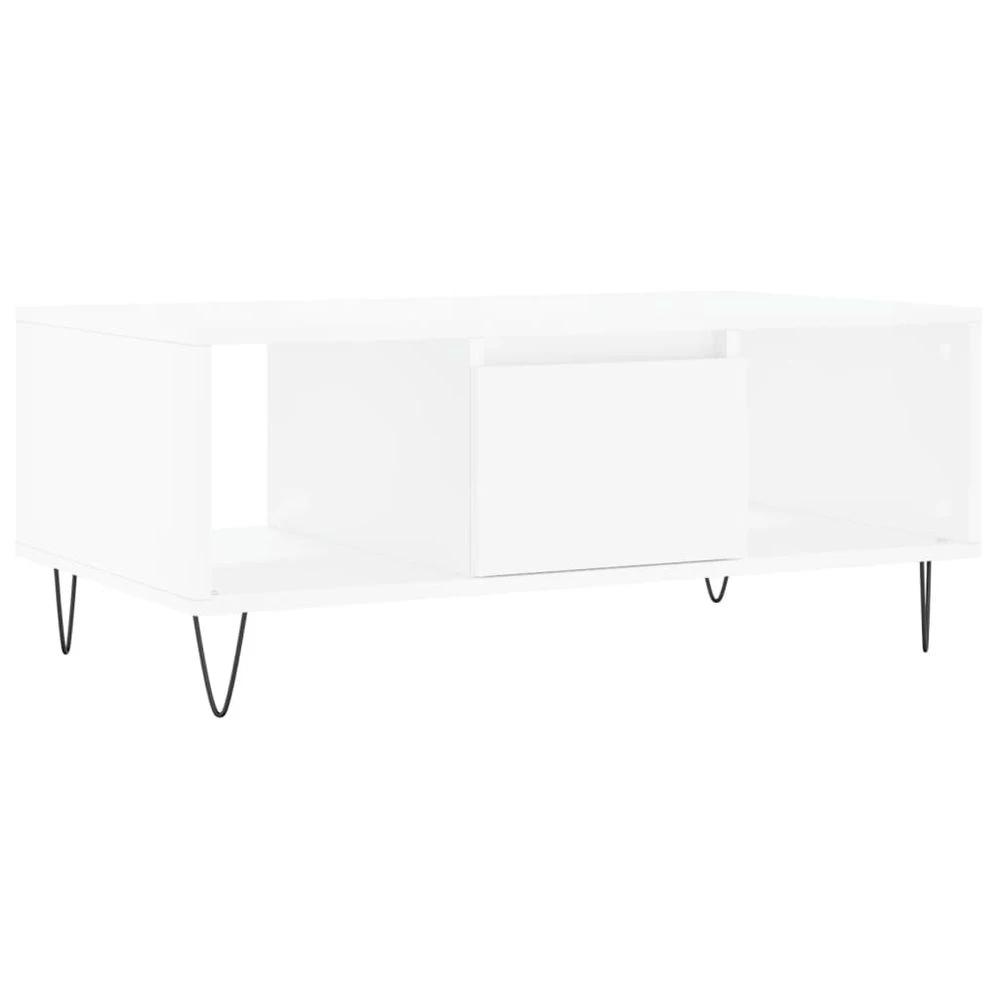 White Coffee Table White 90x50x36.5 cm vidaXL Engineered Wood by vidaXL