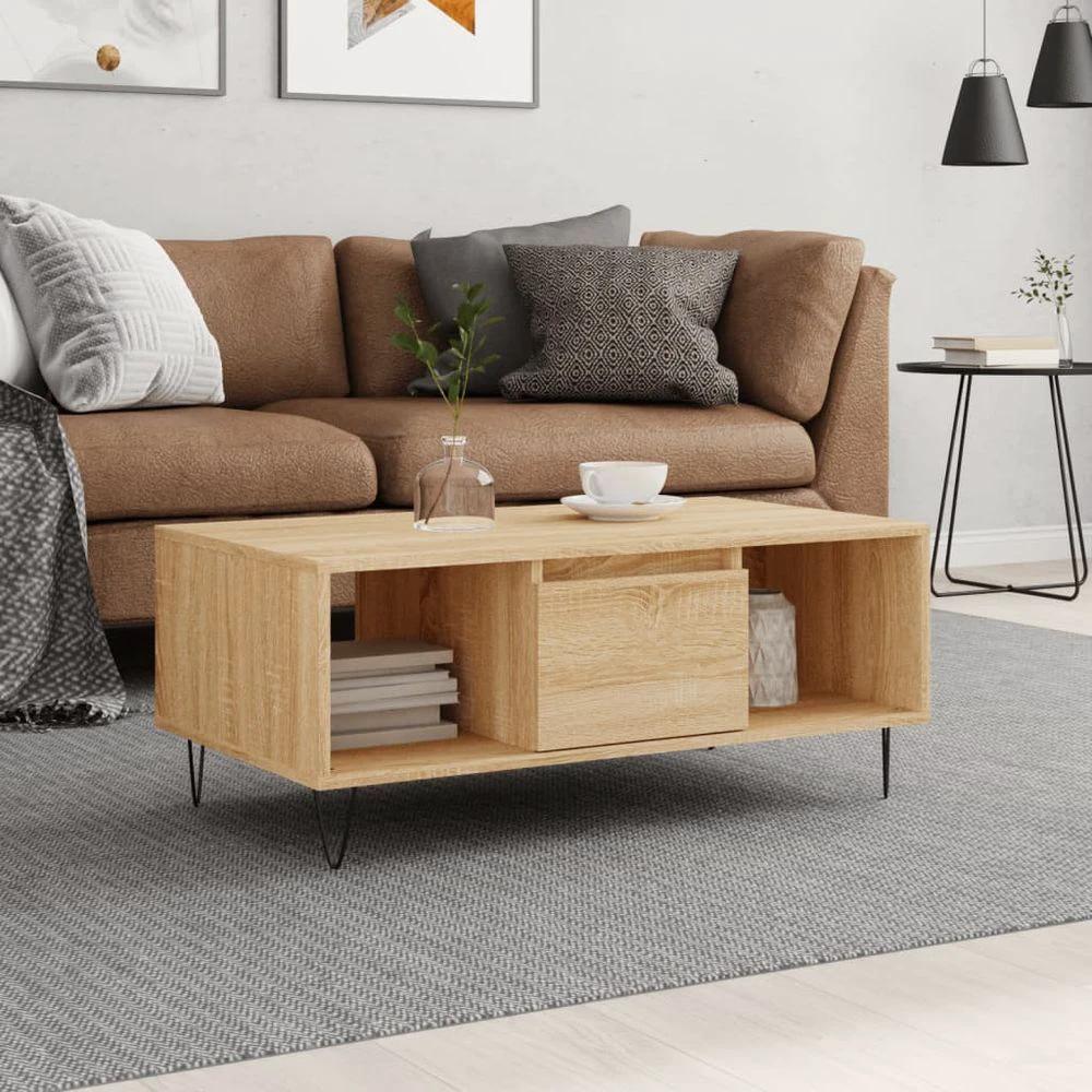 vidaXL White Coffee Table White 90x50x36.5 cm vidaXL Engineered Wood - Coffee Tables Coffee Table