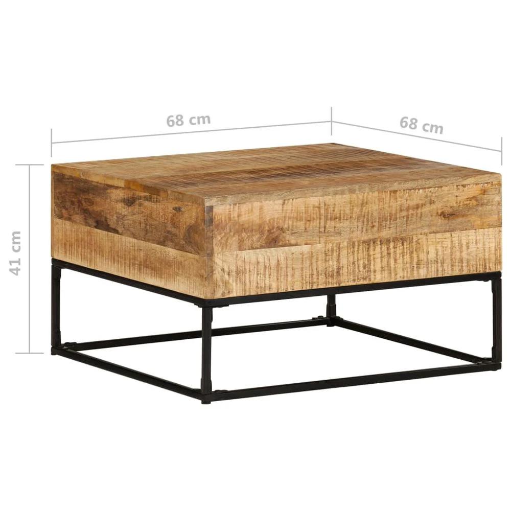 vidaXL Coffee Table 68x68x41 cm vidaXL Rough Mango Wood - Coffee Tables Coffee Table