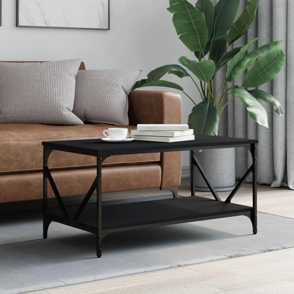 vidaXL Coffee Table Black 90x50x45 cm vidaXL Engineered Wood - Coffee Tables Coffee Table