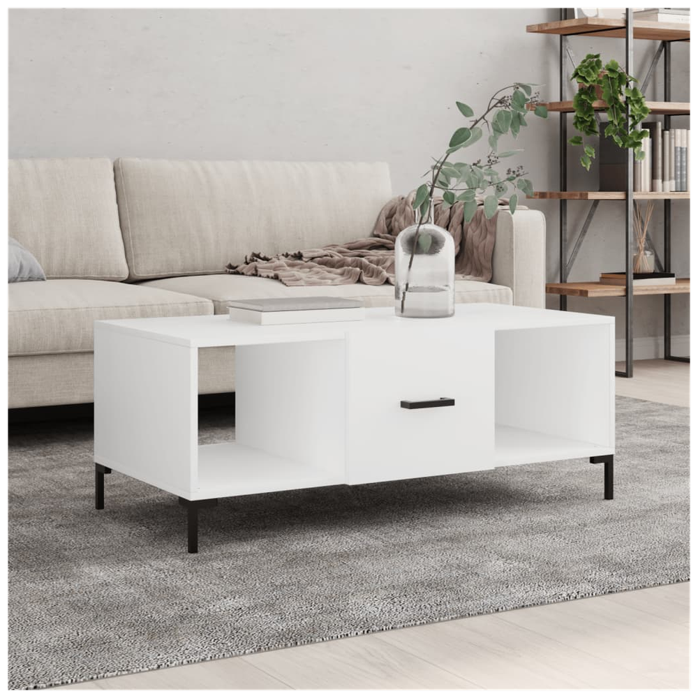 Coffee Table White 102x50x40 cm vidaXL Engineered Wood by vidaXL