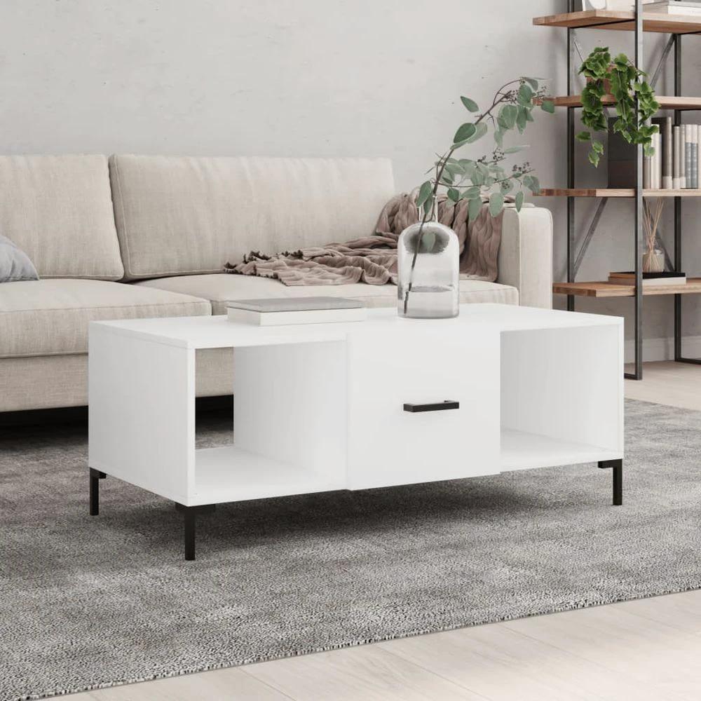 Coffee Table White 102x50x40 cm vidaXL Engineered Wood by vidaXL