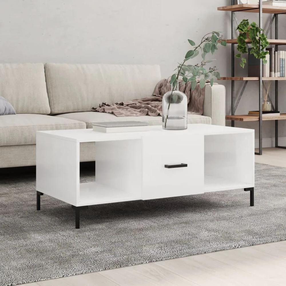 Coffee Table White 102x50x40 cm vidaXL Engineered Wood by vidaXL