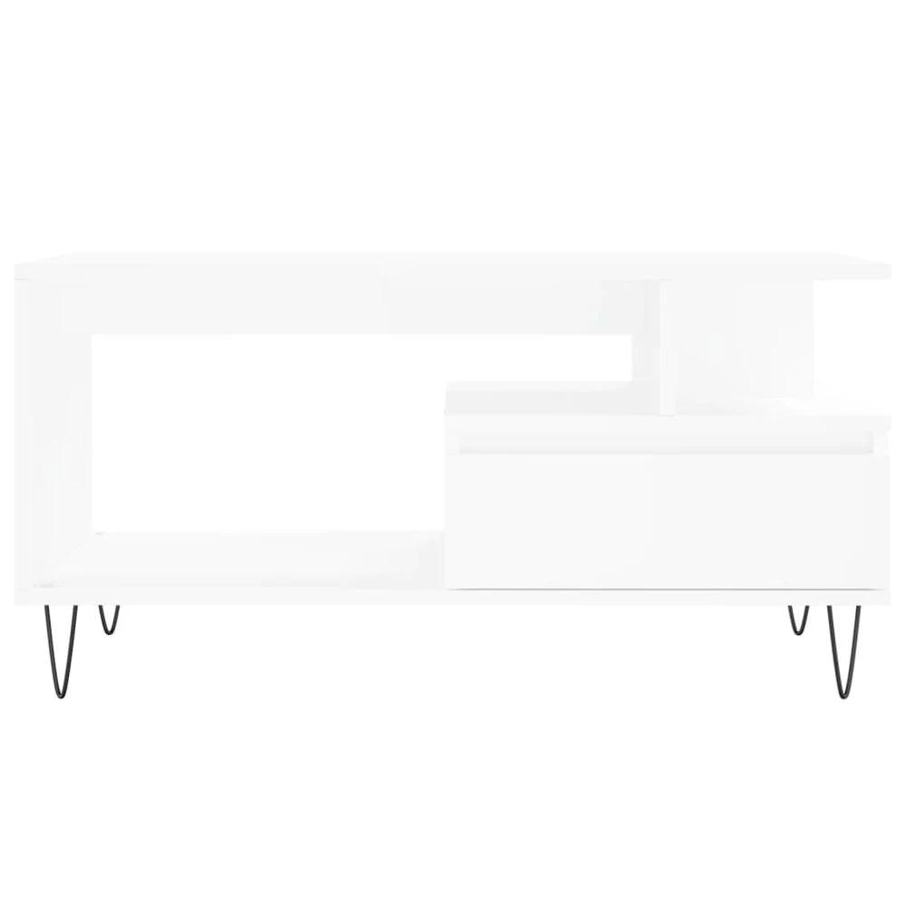 vidaXL Coffee Table White 90x49x45 cm vidaXL Engineered Wood - Coffee Tables Coffee Table
