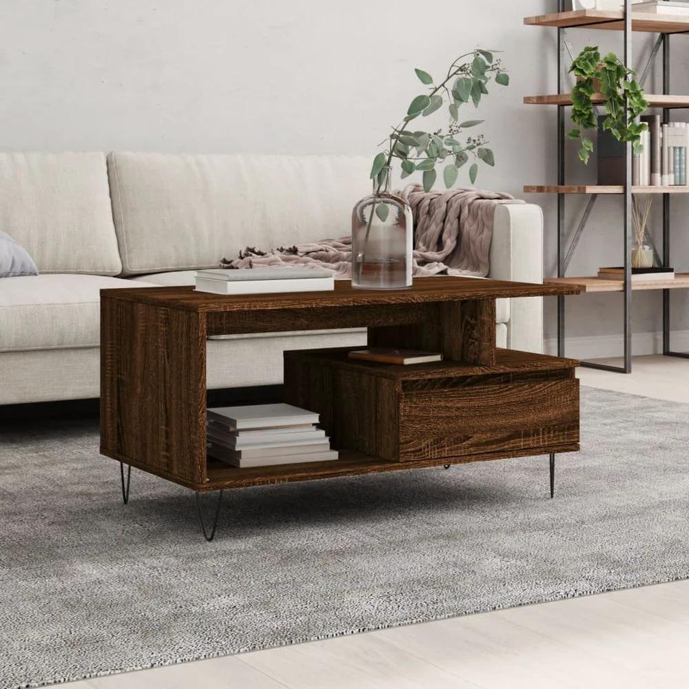 Coffee Table White 90x49x45 cm vidaXL Engineered Wood by vidaXL