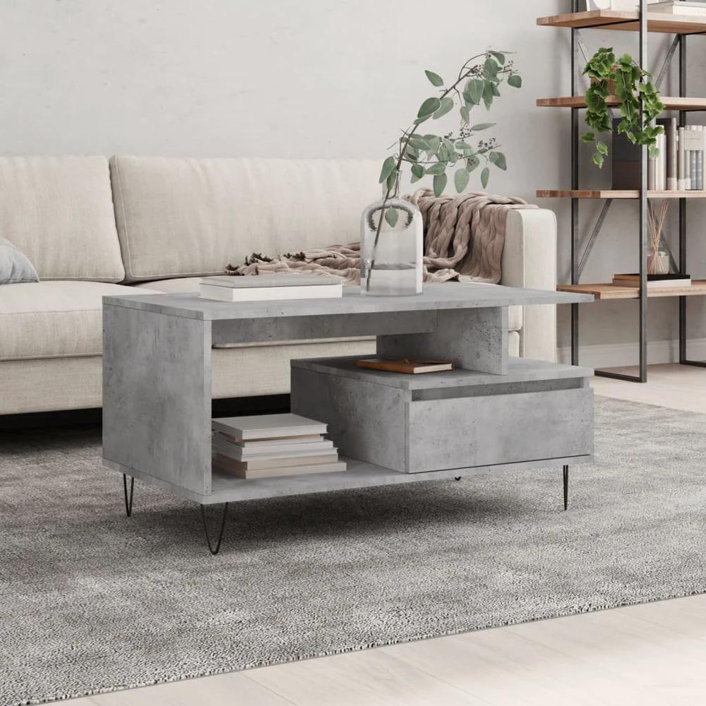 Coffee Table White 90x49x45 cm vidaXL Engineered Wood by vidaXL