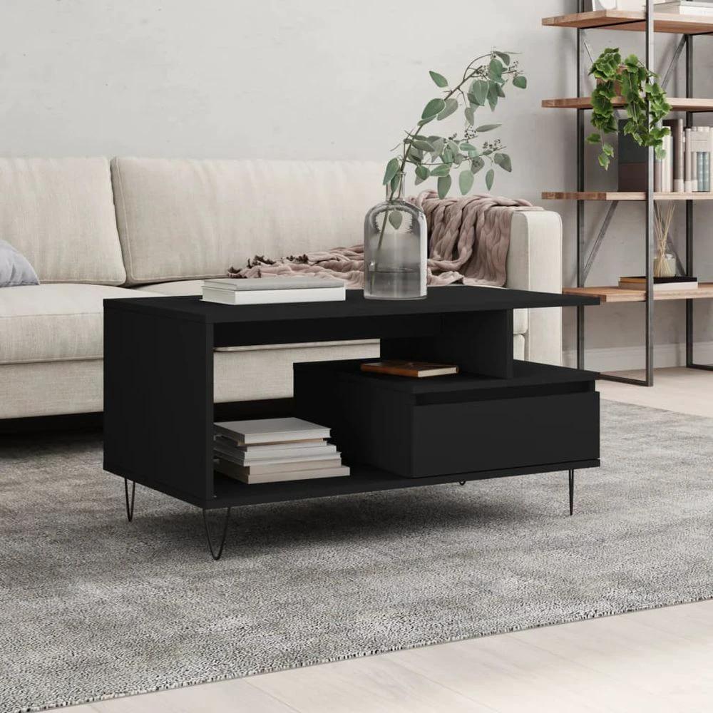 Coffee Table White 90x49x45 cm vidaXL Engineered Wood by vidaXL