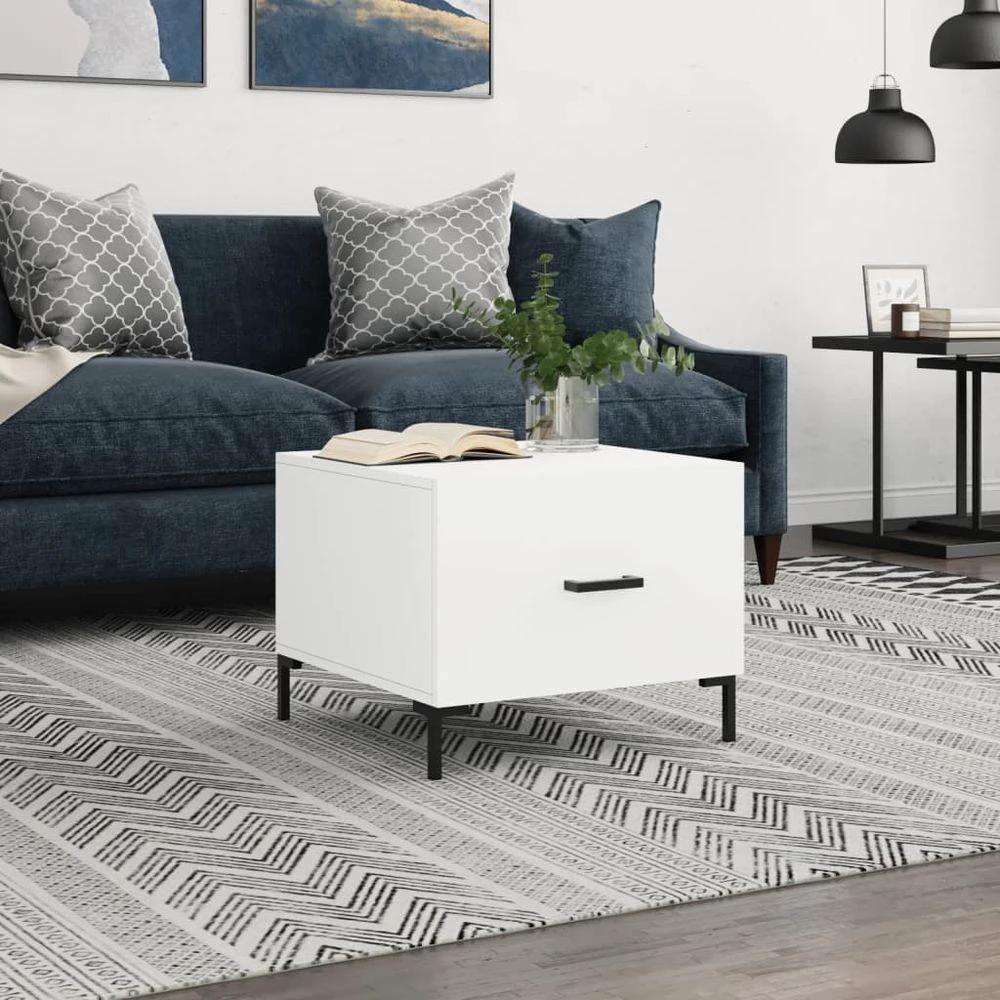 vidaXL Coffee Table White 50x50x40 cm vidaXL Engineered Wood - Coffee Tables Coffee Table