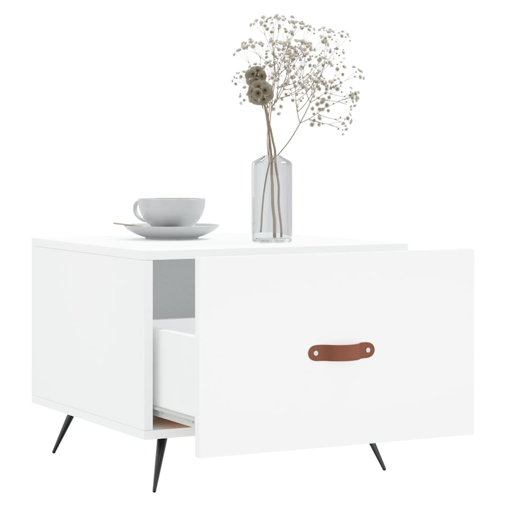 vidaXL Coffee Table White 50x50x40 cm vidaXL Engineered Wood - Coffee Tables Coffee Table