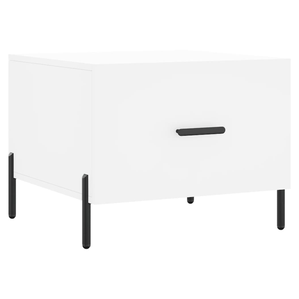 Coffee Table White 50x50x40 cm vidaXL Engineered Wood by vidaXL