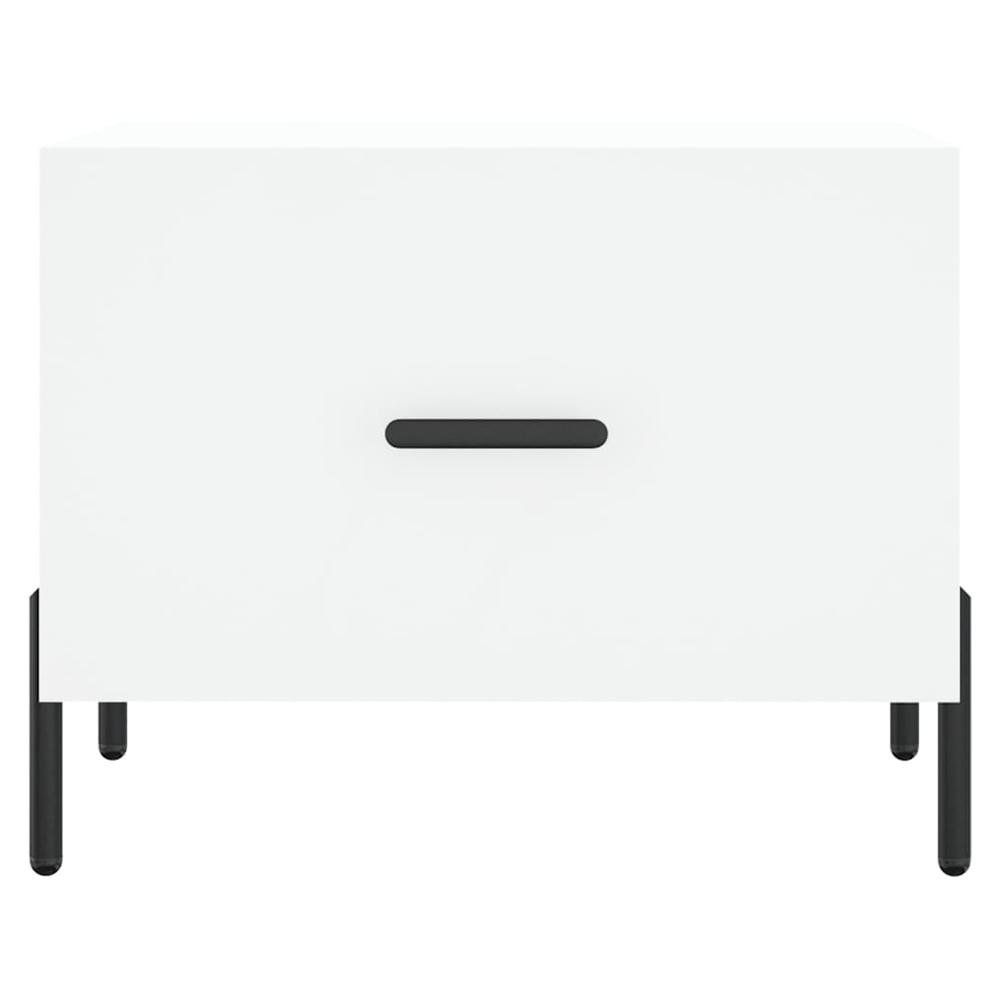 Coffee Table White 50x50x40 cm vidaXL Engineered Wood by vidaXL