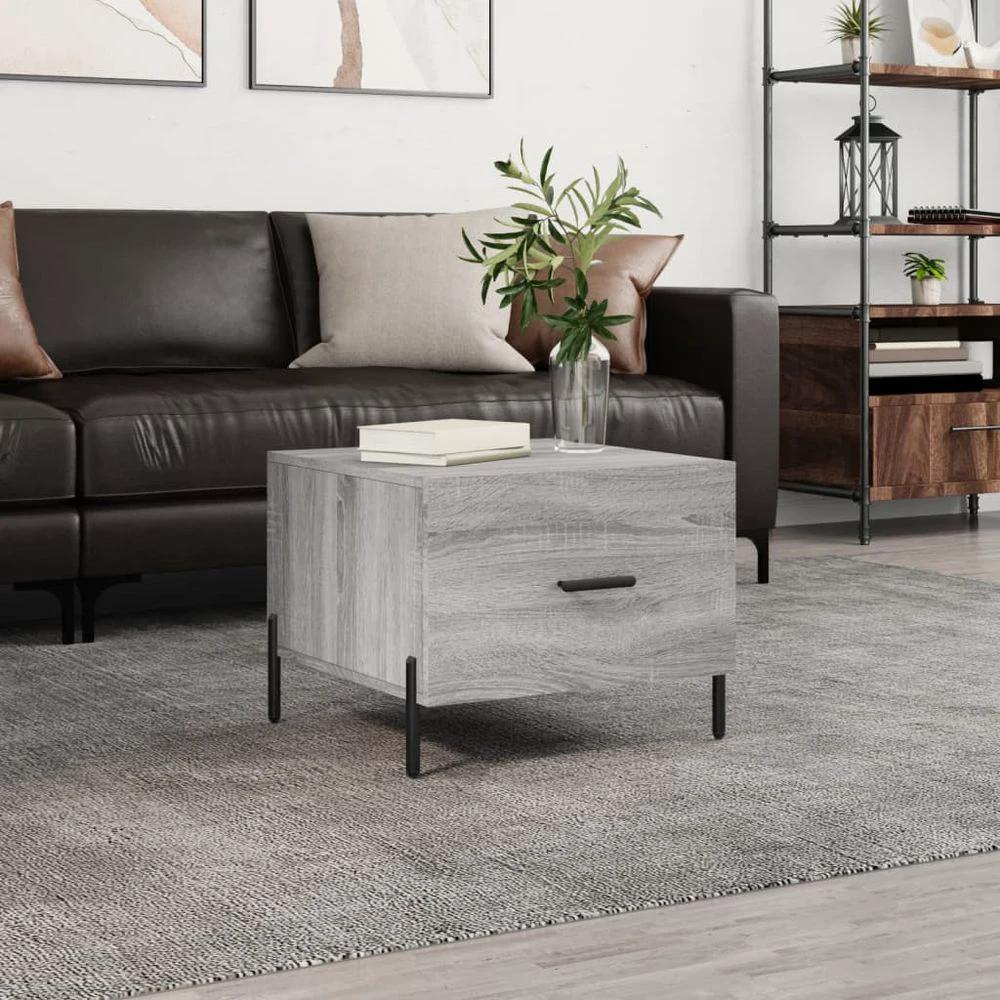 Coffee Table White 50x50x40 cm vidaXL Engineered Wood by vidaXL