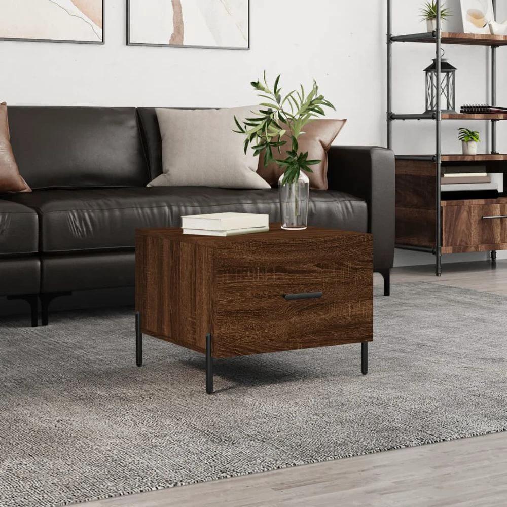 Coffee Table White 50x50x40 cm vidaXL Engineered Wood by vidaXL