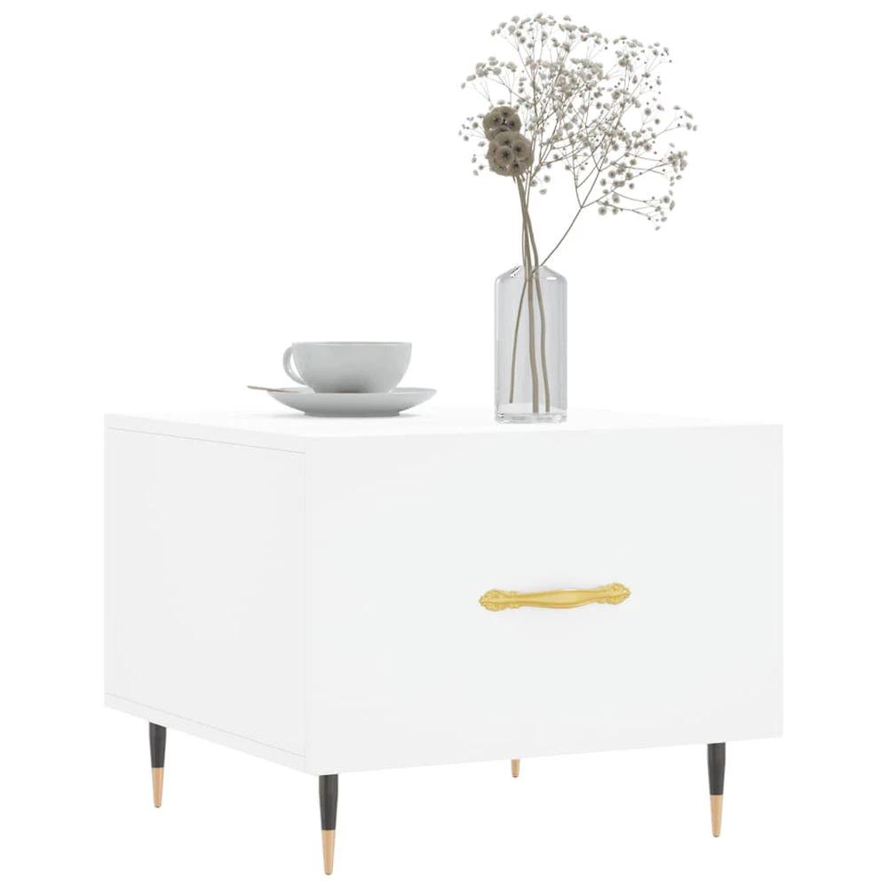 vidaXL Coffee Table White 50x50x40 cm vidaXL Engineered Wood - Coffee Tables Coffee Table