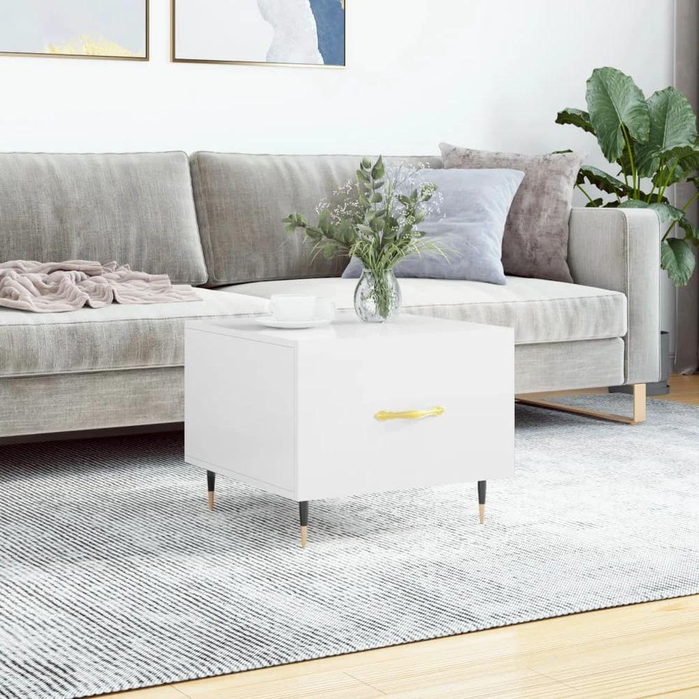 vidaXL Coffee Table White 50x50x40 cm vidaXL Engineered Wood - Coffee Tables Coffee Table