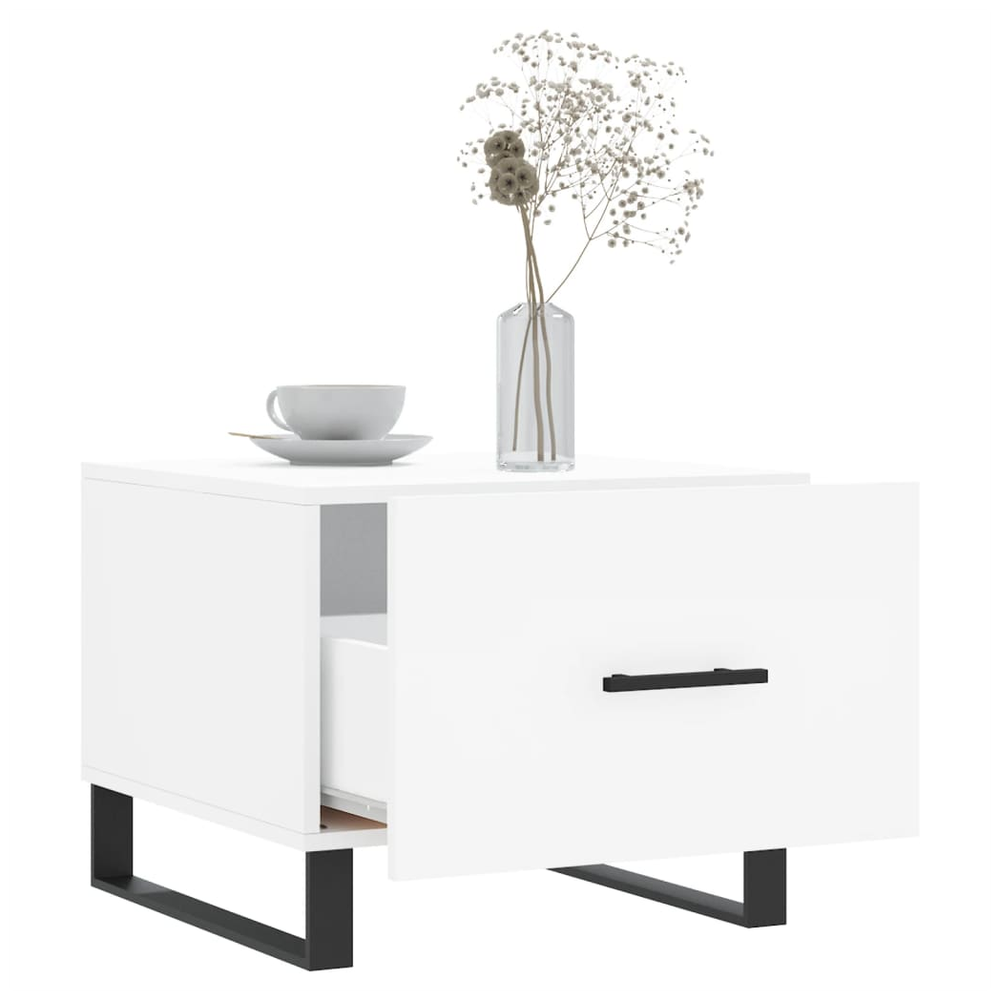 Coffee Table White 50x50x40 cm vidaXL Engineered Wood by vidaXL