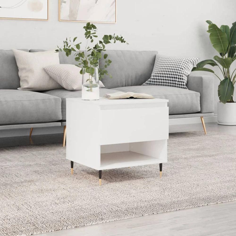 Coffee Table White 50x46x50 cm vidaXL Engineered Wood by vidaXL