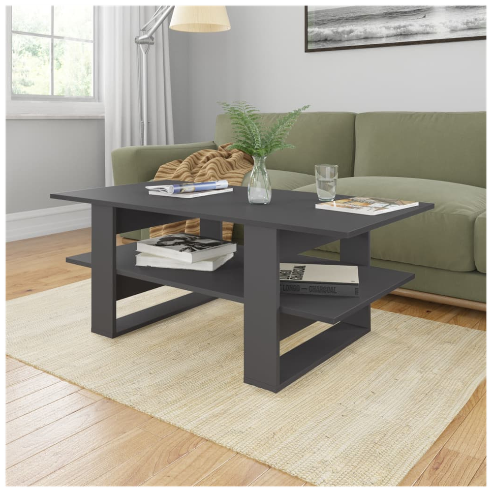 Coffee Table vidaXL Grey 110x55x42 cm Engineered Wood by vidaXL