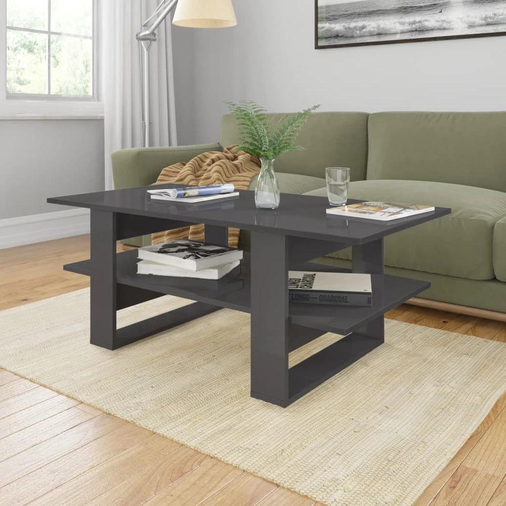 Coffee Table vidaXL Grey 110x55x42 cm Engineered Wood by vidaXL