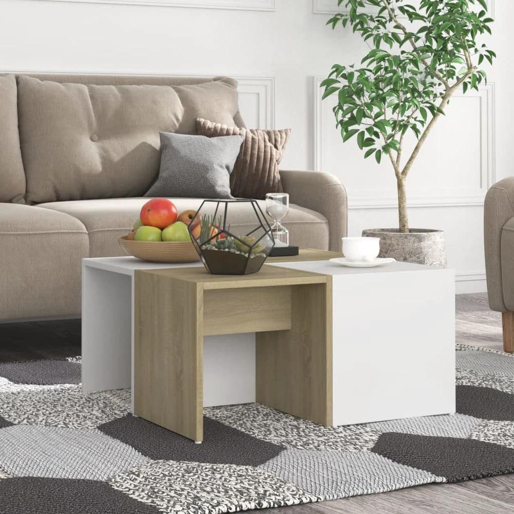 vidaXL Coffee Tables 4 pcs White 33x33x33 cm vidaXL Engineered Wood - Coffee Tables Coffee Table