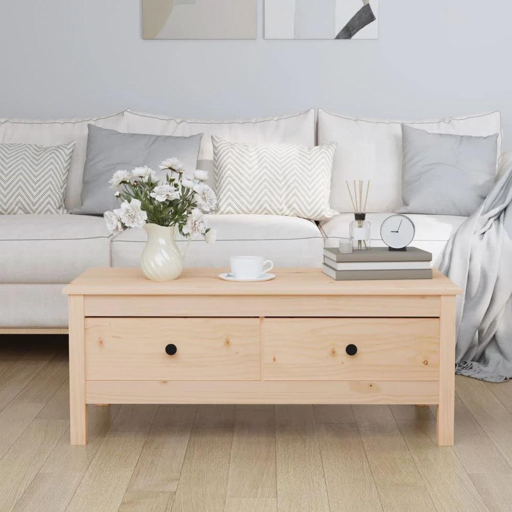 vidaXL Coffee Table 100x50x40 cm vidaXL Solid Wood Pine - Coffee Tables Coffee Table