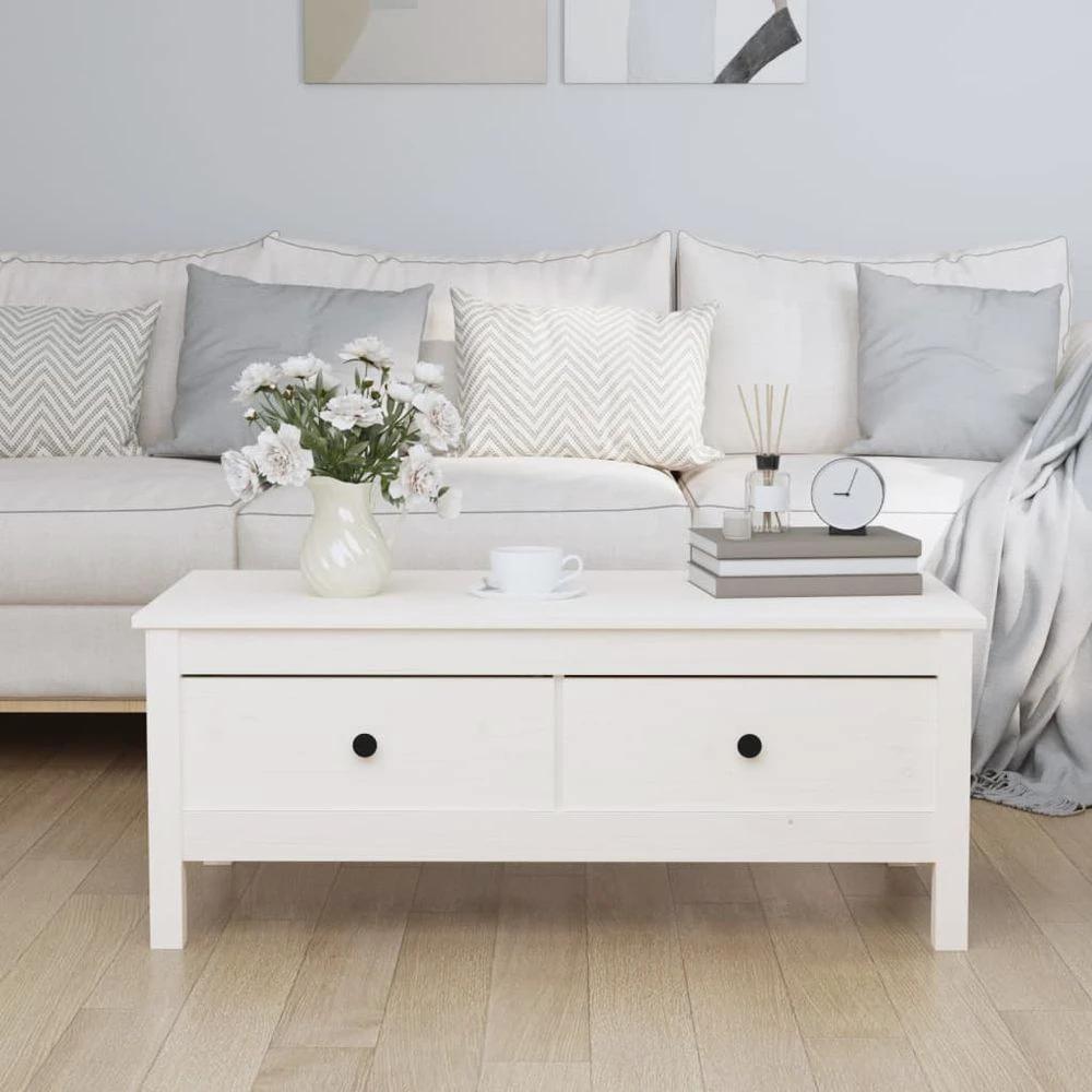 vidaXL Coffee Table 100x50x40 cm vidaXL Solid Wood Pine - Coffee Tables Coffee Table