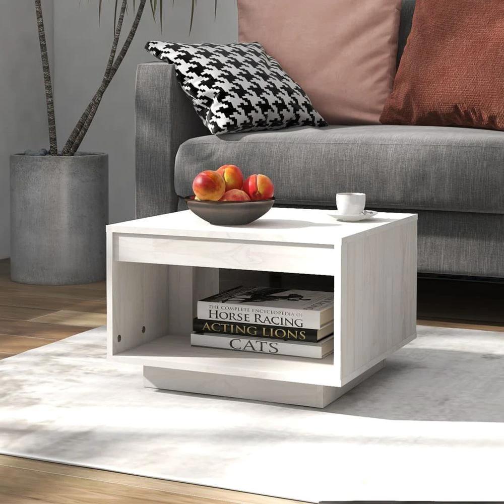 Coffee Table 50x50x33.5 cm vidaXL Solid Pinewood by vidaXL