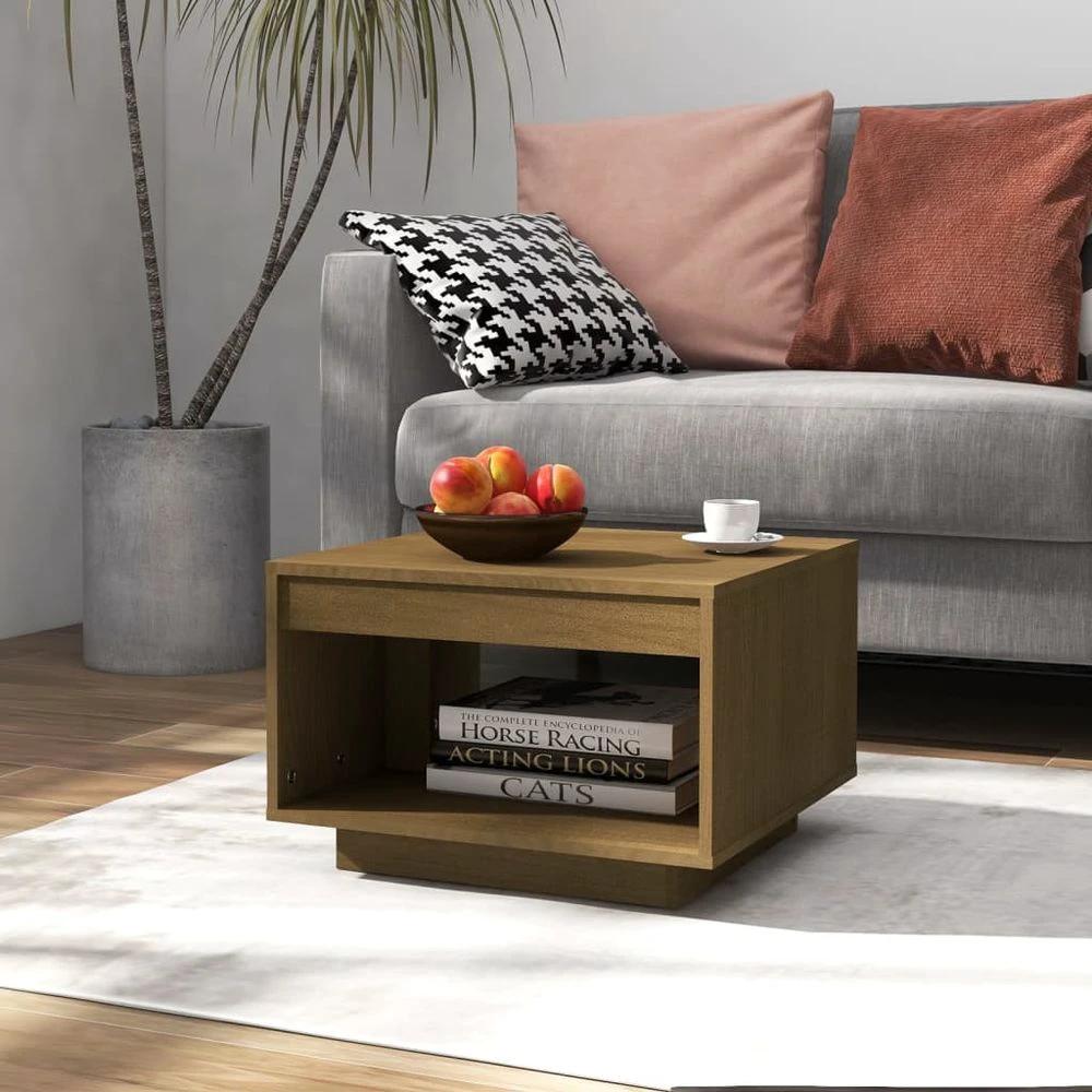 Coffee Table 50x50x33.5 cm vidaXL Solid Pinewood by vidaXL